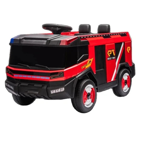 12V Fire Truck Two Seat Rechargeable Battery Baby Big Electric Ride on Toy Car with Remote