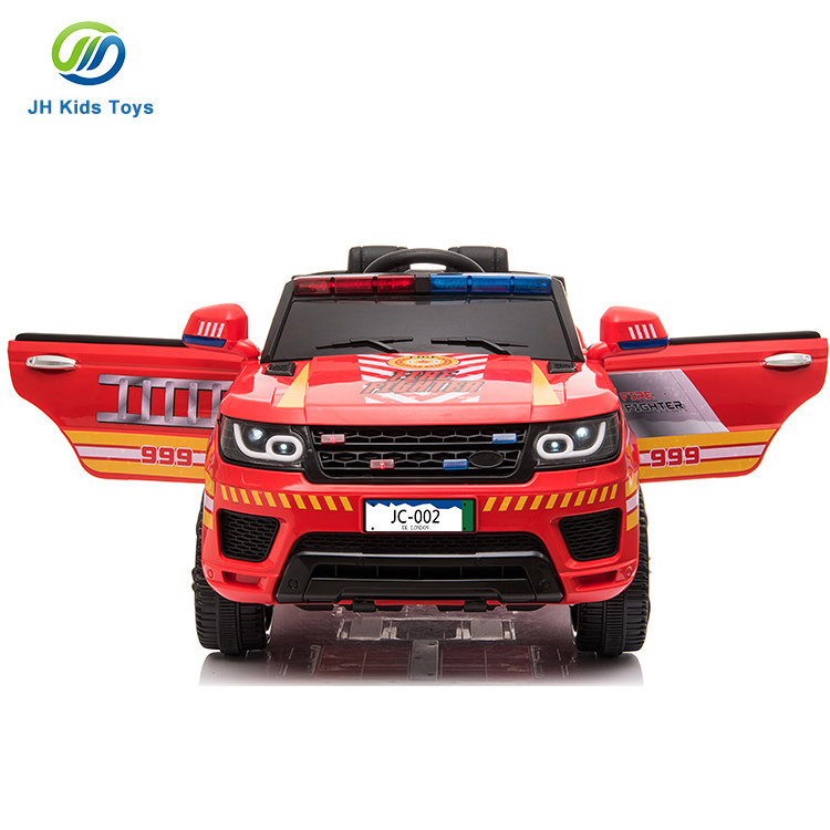 Kids two seat car 2.4G RC Police Vehicle Open Doors Electric 12 Volt Ride On Car For Kids with GCC