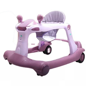 Pusher 3 in 1 Baby Walker Ride on Car Music Toy Toddler Round Activity Assistant Unique Baby Walker