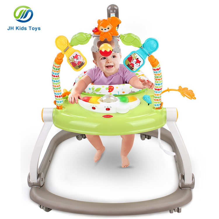 Multi Function Skip Bodybuilding With Music Cheap Foldable Baby Walker 2in1 with Educational Toys