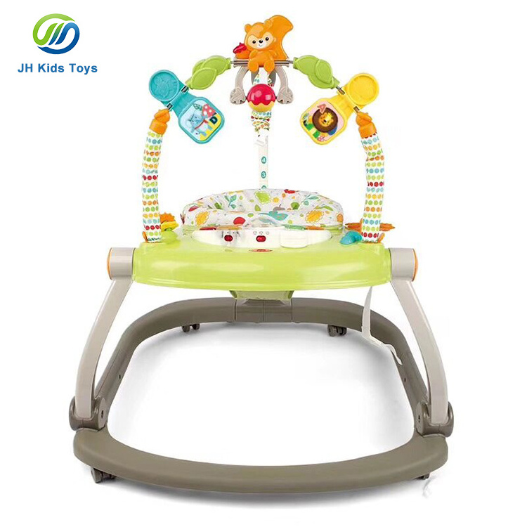 Multi Function Skip Bodybuilding With Music Cheap Foldable Baby Walker 2in1 with Educational Toys