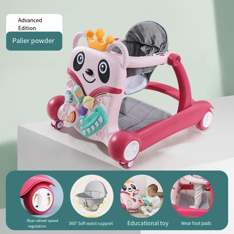 Cute Bear Prevent O Leg Ride on 4 Wheels Toddler Vehicle 3 in 1 Baby Walker for Babies with Music and Seat