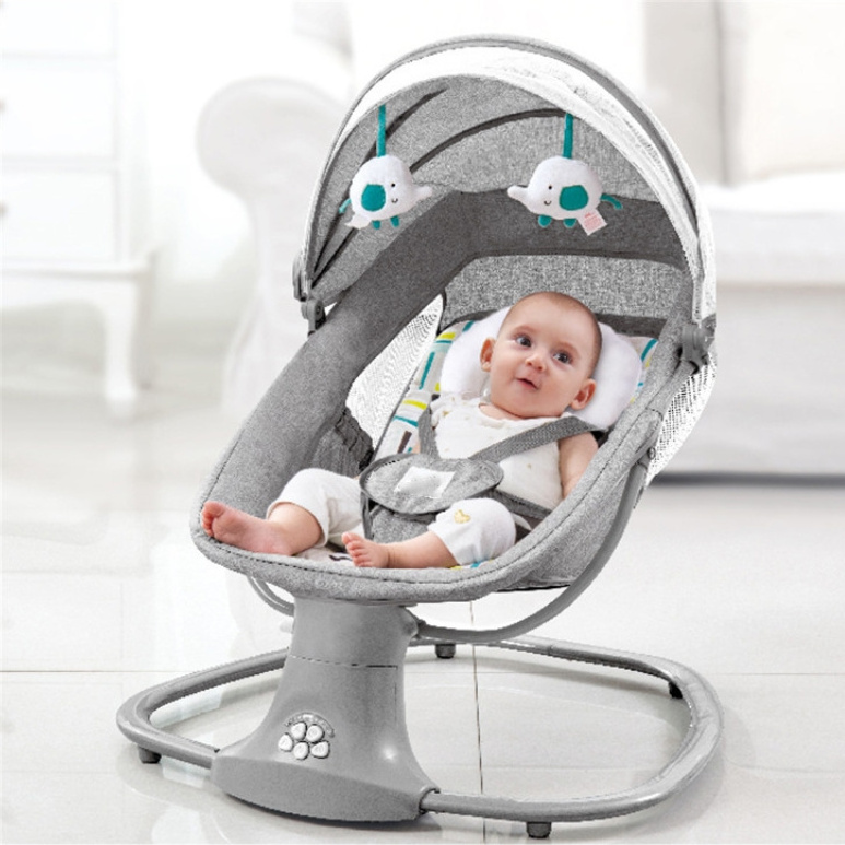 New Design Safe Standard Portable Baby Crib 3 In 1 Multi-Function Bassinet Baby Swing Cradle Electric Bed Baby Rocking Chair