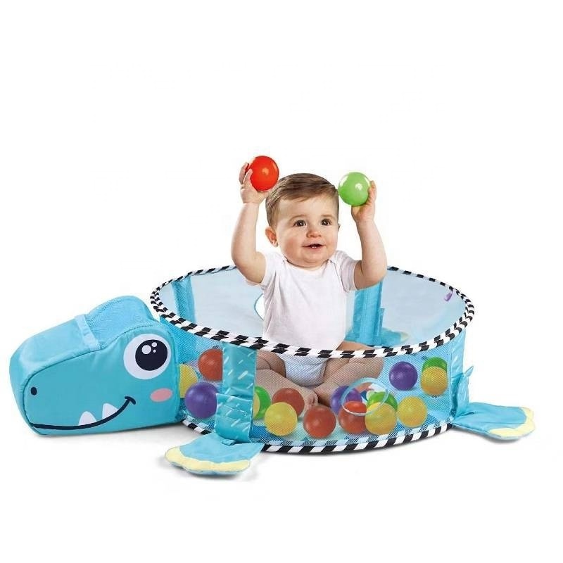 In stock 4 In 1 Dinosaur Ball Pool Ocean Ball Pit Funny Crawling Baby Carpet Baby Gym Activity Play Mat For Kids Toddlers