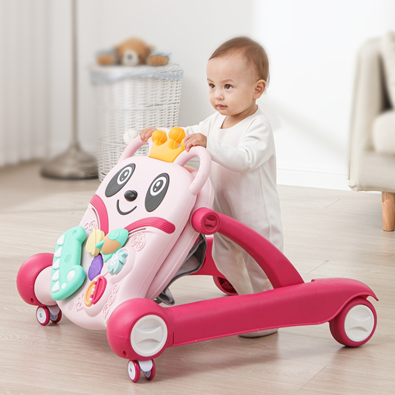 Cute Bear Prevent O Leg Ride on 4 Wheels Toddler Vehicle 3 in 1 Baby Walker for Babies with Music and Seat