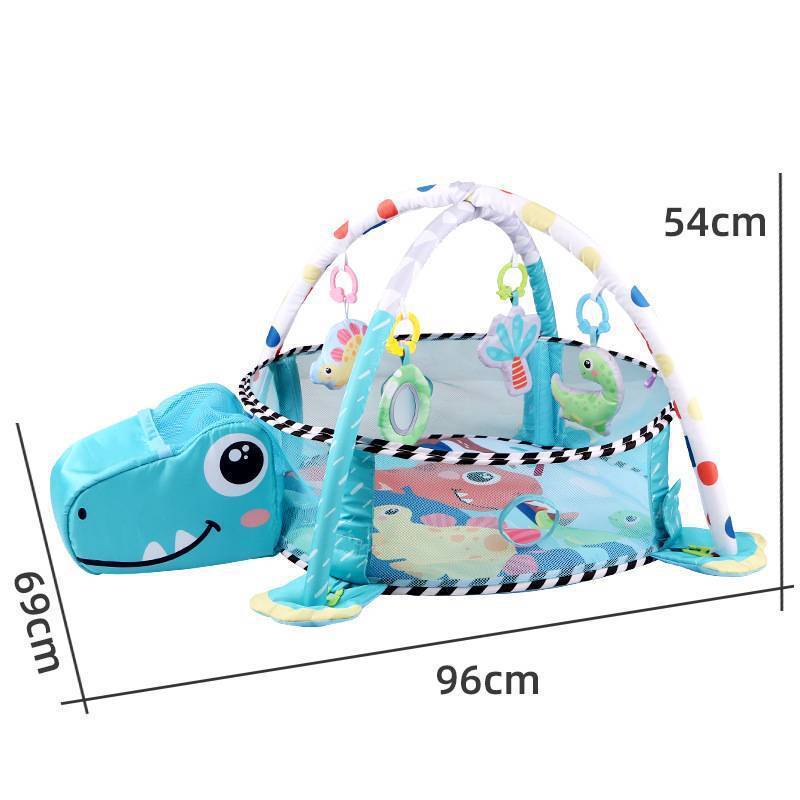 In stock 4 In 1 Dinosaur Ball Pool Ocean Ball Pit Funny Crawling Baby Carpet Baby Gym Activity Play Mat For Kids Toddlers