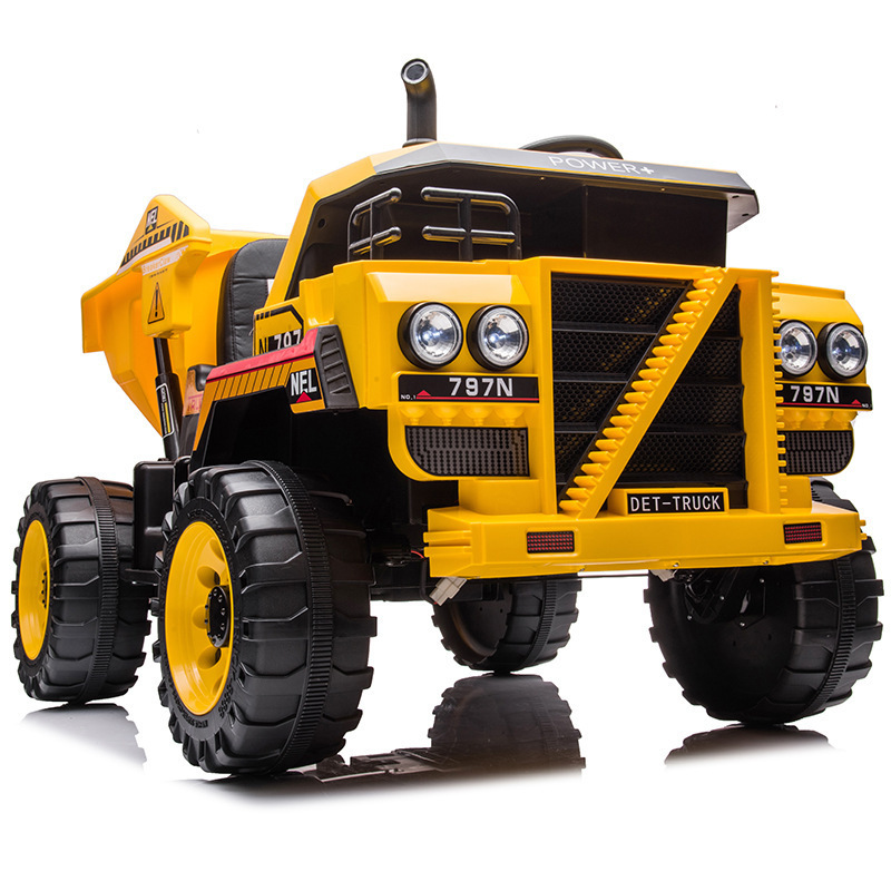 12V 4*4 Drive Kids Electric Dump Truck Engineering Toy Car Battery Plastic Kids Ride on Car OEM Unisex 2 to 4 Years,5 to 7 Years