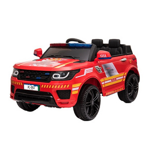 Kids two seat car 2.4G RC Police Vehicle Open Doors Electric 12 Volt Ride On Car For Kids with GCC