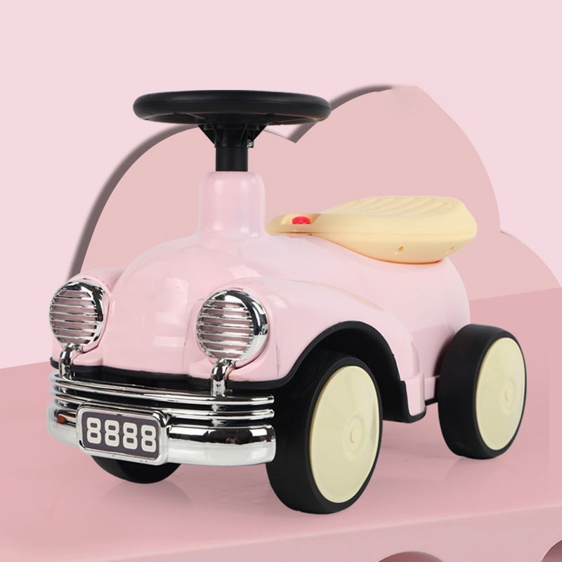 New Model Battery 4 Wheel Light Music Kids Car Toys Ride Ons Sliding Balance Car Pink For Baby Boys And Girls