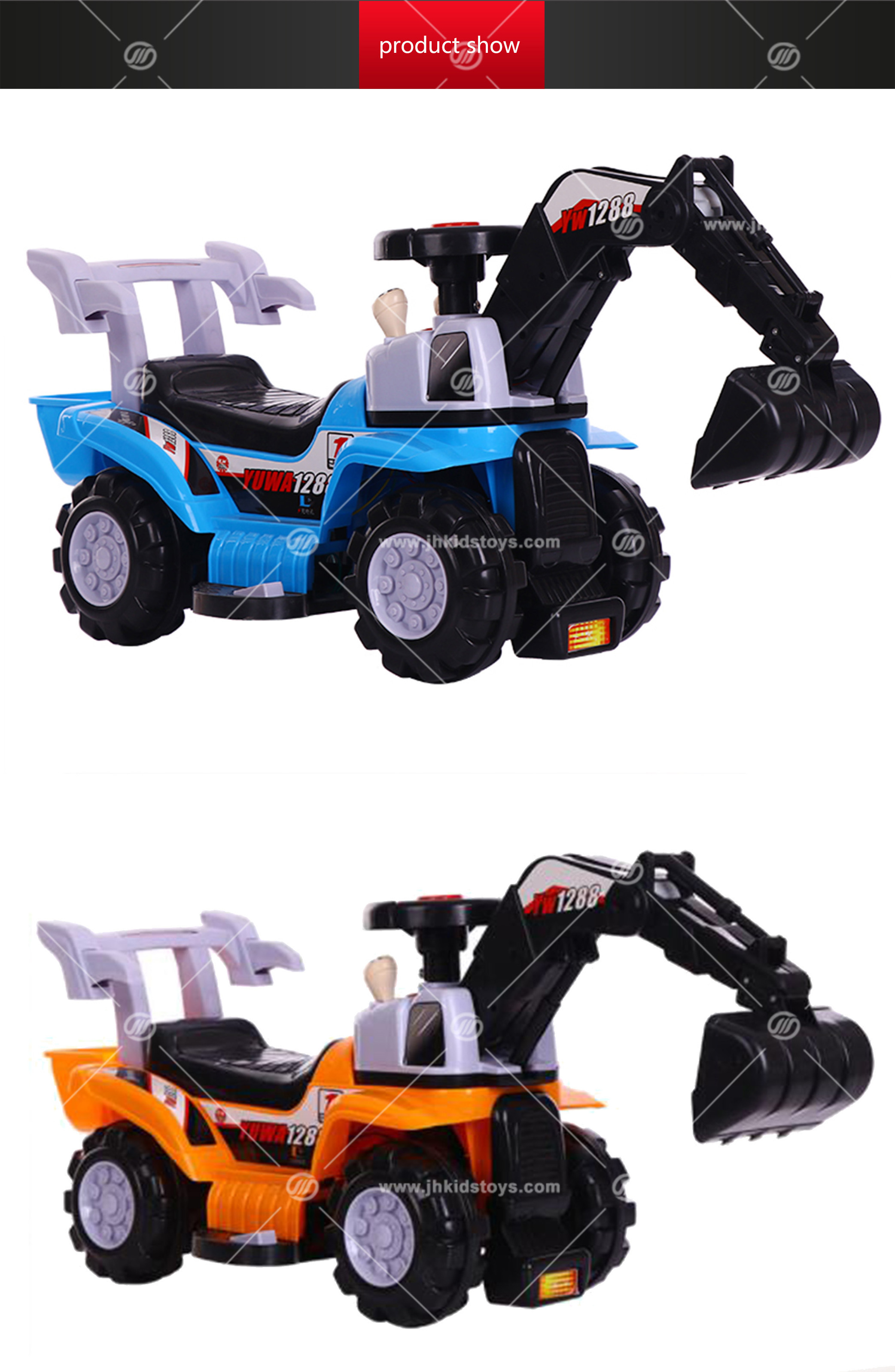 Custom Electric kids Toy Ride On Car Kid Play Sand Excavator Toy Wheel Car for Children