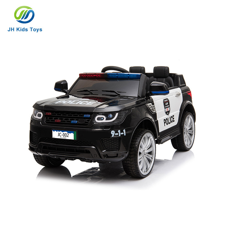 Kids two seat car 2.4G RC Police Vehicle Open Doors Electric 12 Volt Ride On Car For Kids with GCC