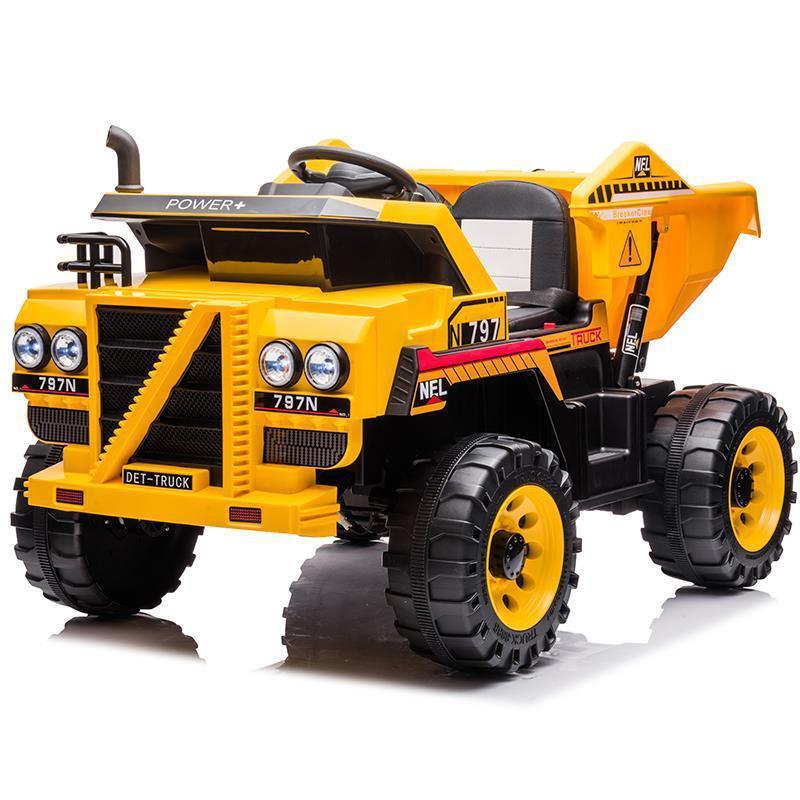 12V 4*4 Drive Kids Electric Dump Truck Engineering Toy Car Battery Plastic Kids Ride on Car OEM Unisex 2 to 4 Years,5 to 7 Years