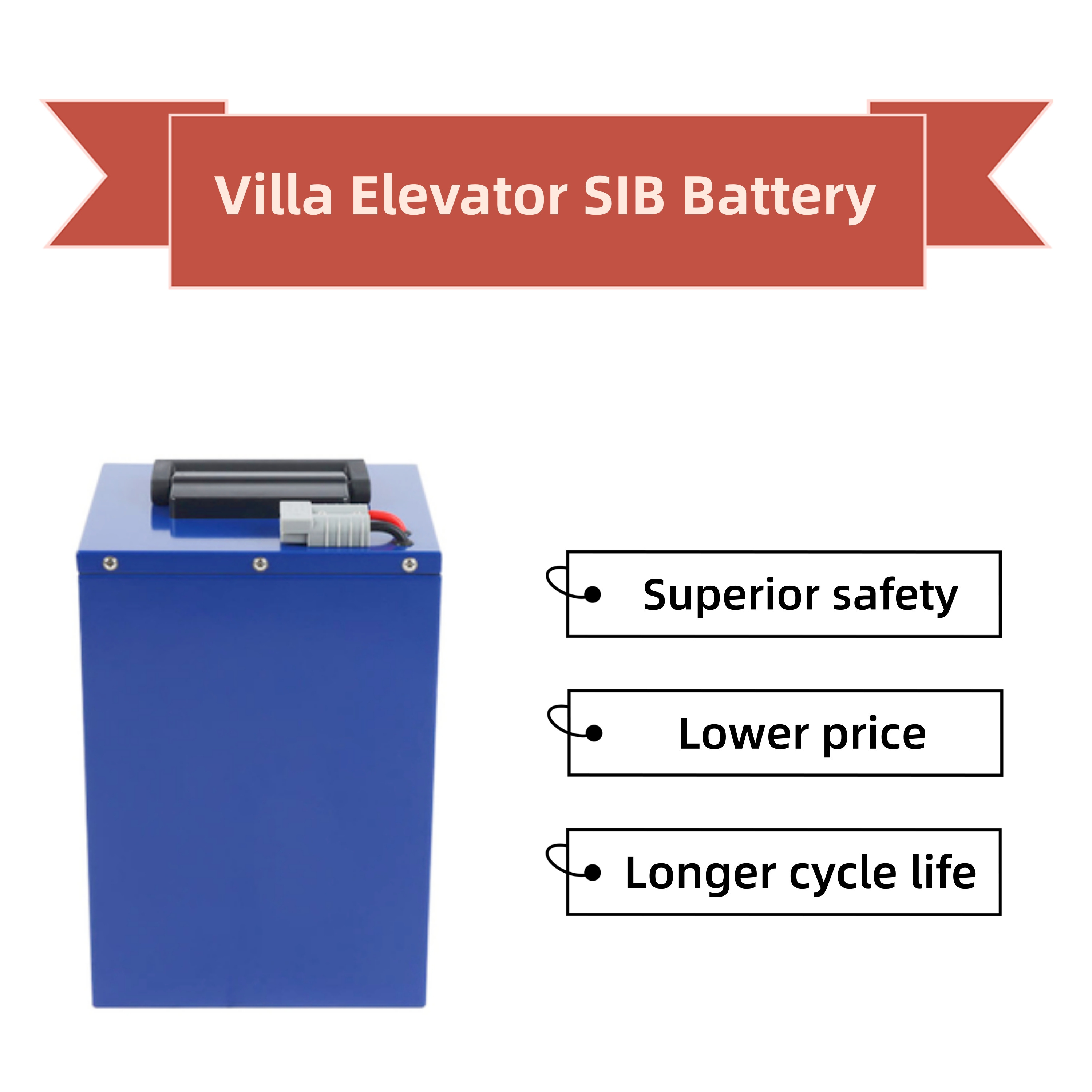 Factory direct sales waterproof with built-in BMS 43.4v 60ah villa elevator sodium battery pack SIB Pack