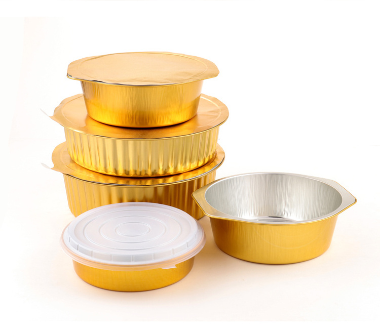 Baking Pans Pizza Tray Pie Pan Foil Dish with Lids Aluminum Foil Round Healthy Disposable Container