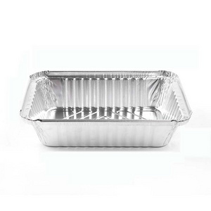 1000ml Disposable aluminum foil box for food packaging Heavy Duty Disposable Aluminum Oblong Foil Pans with Lid