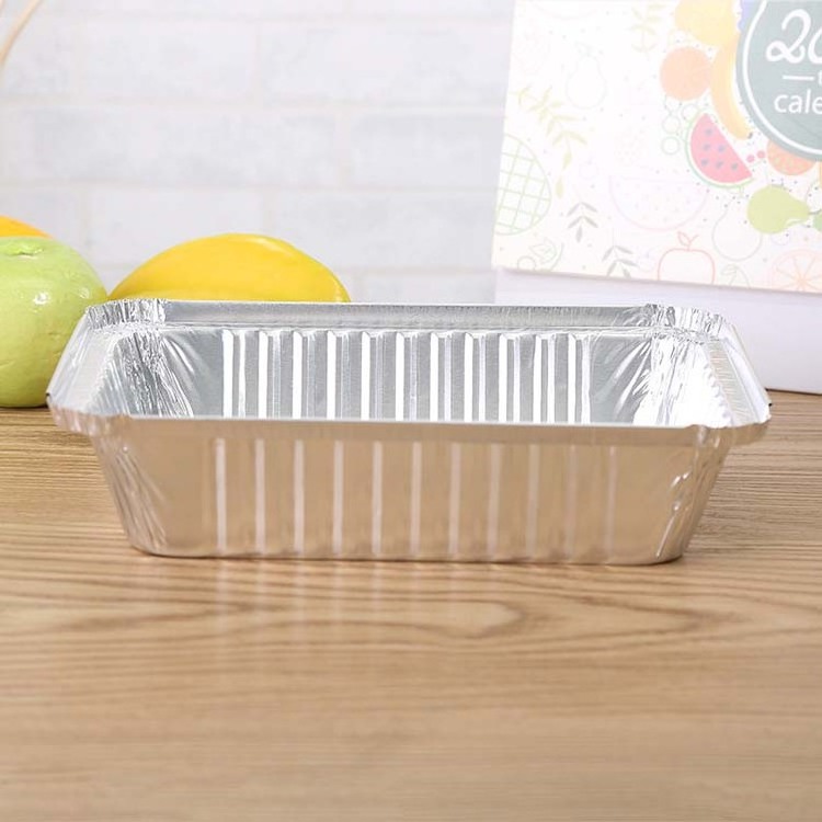 1000ml Disposable aluminum foil box for food packaging Heavy Duty Disposable Aluminum Oblong Foil Pans with Lid