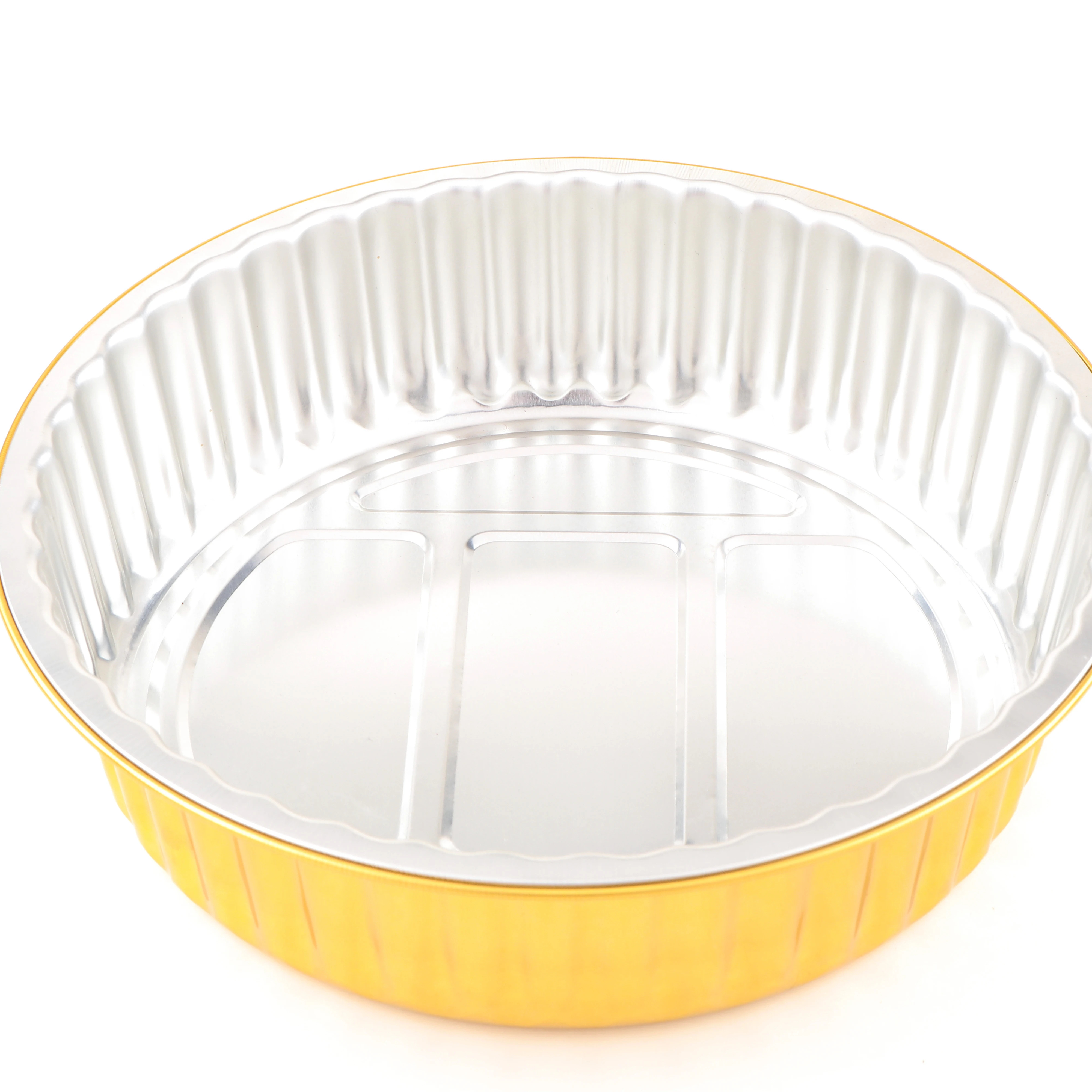 Colored Big Baking Pans Pizza Tray Pie Pan Foil Aluminum Foil Round Healthy Disposable 3000ML Plate