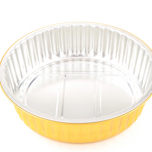 Colored Big Baking Pans Pizza Tray Pie Pan Foil Aluminum Foil Round Healthy Disposable 3000ML Plate