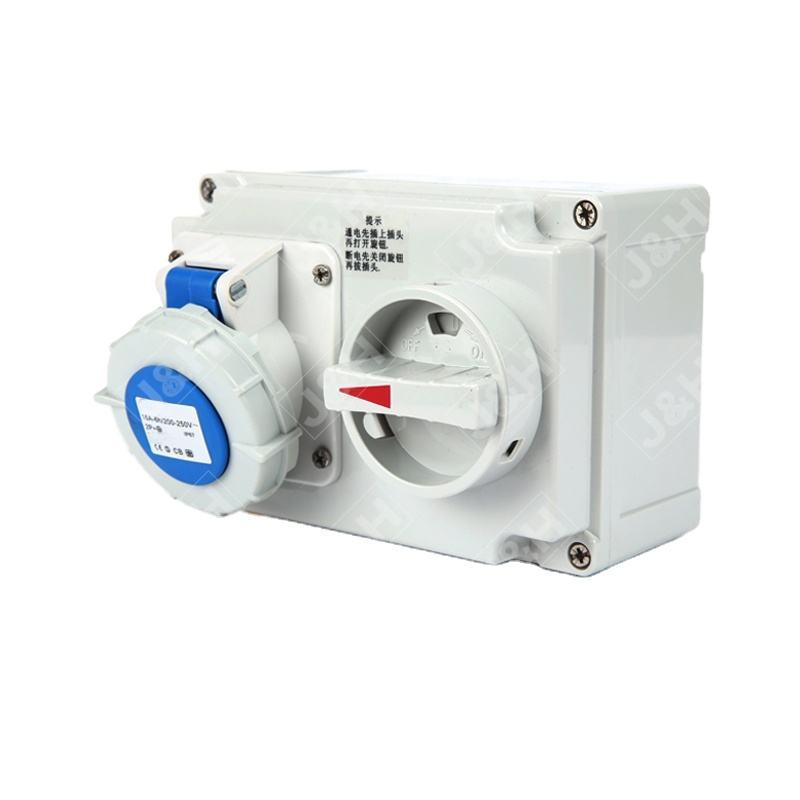 IEC/CEE Industrial IP67 earth safety interlock switch with guard locking