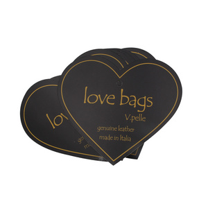 heart , round , custom die cutting shape paper swing hang tags labels for clothes, jewelry, gifts packaging price hang tag