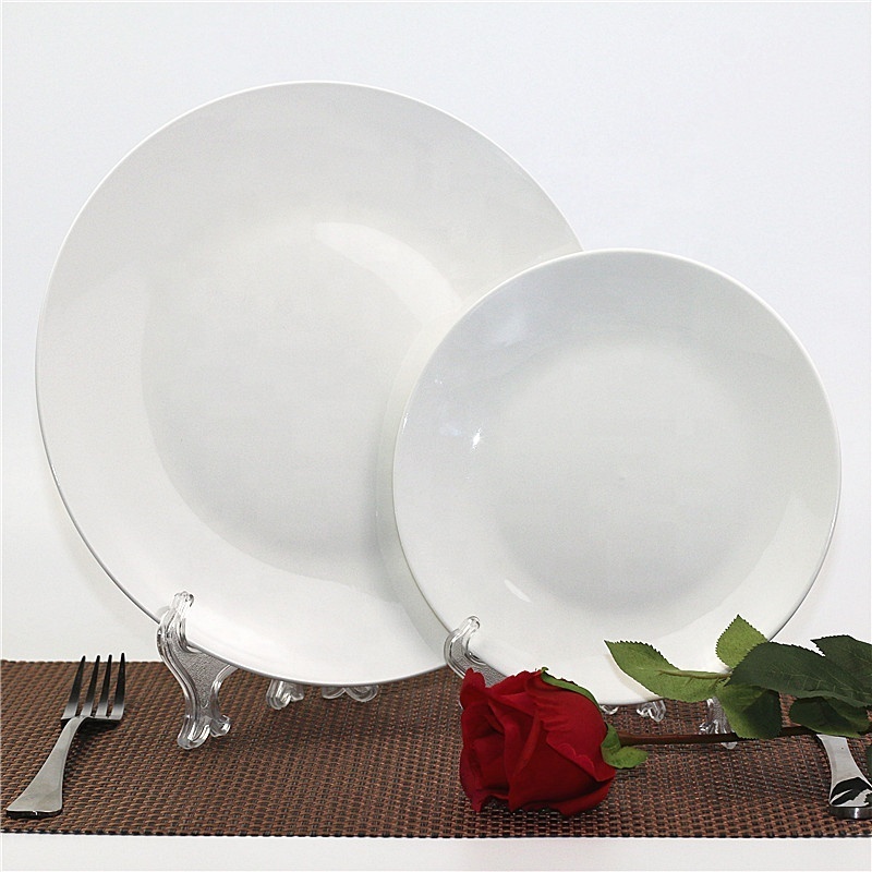 Wholesale white porcelain classic kitchen dinner sets 16 pcs ceramic tableware elite ceramic dinnerware