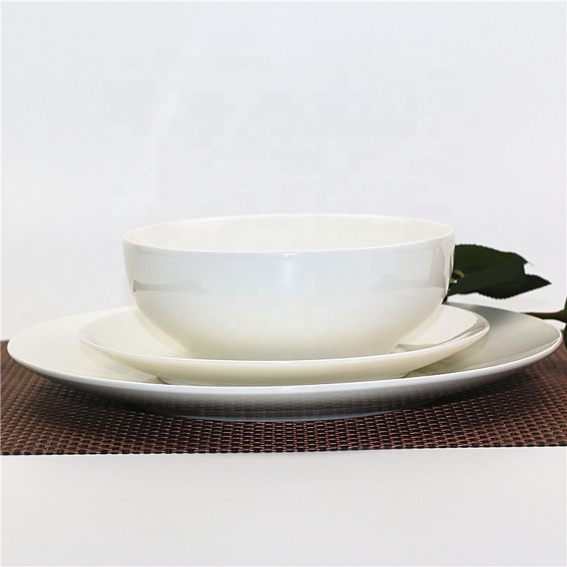 Wholesale white porcelain classic kitchen dinner sets 16 pcs ceramic tableware elite ceramic dinnerware