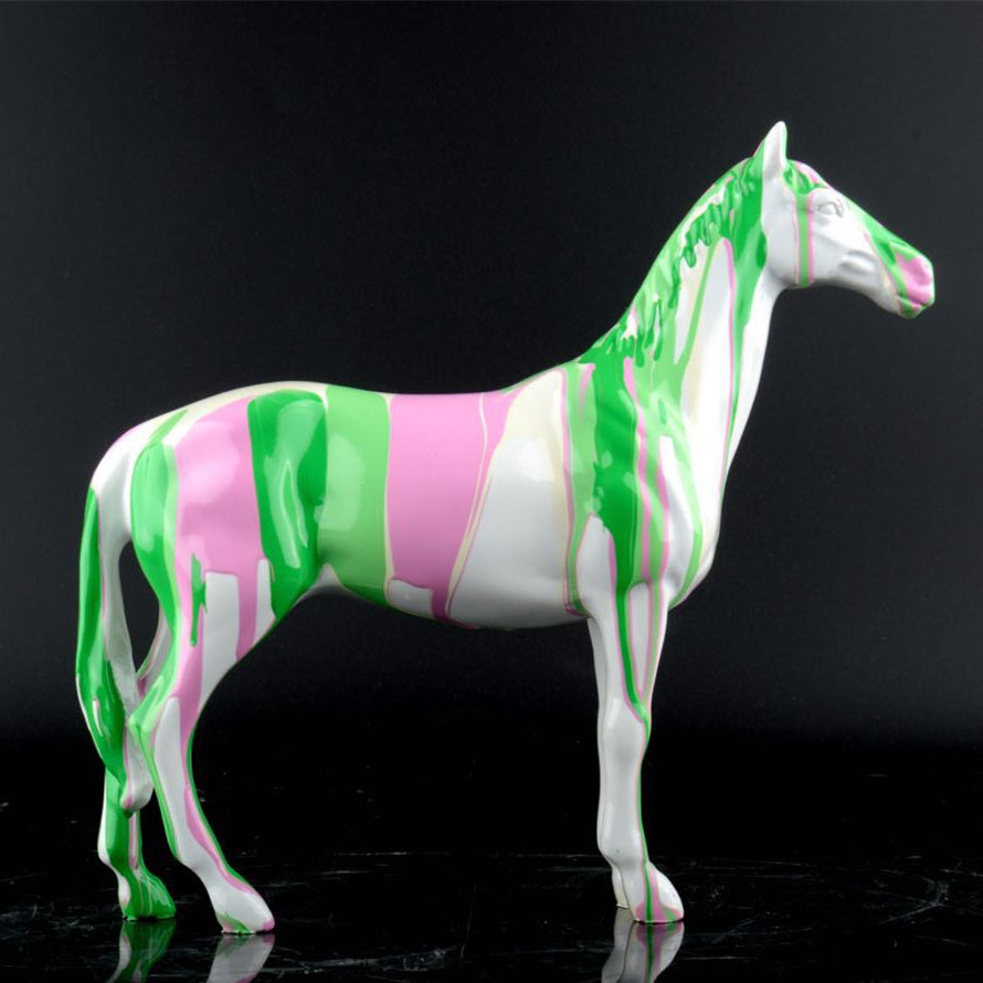 City Decoration Large Fiberglass Painted Animal Horse Statue Decoration