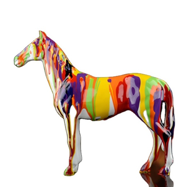 City Decoration Large Fiberglass Painted Animal Horse Statue Decoration