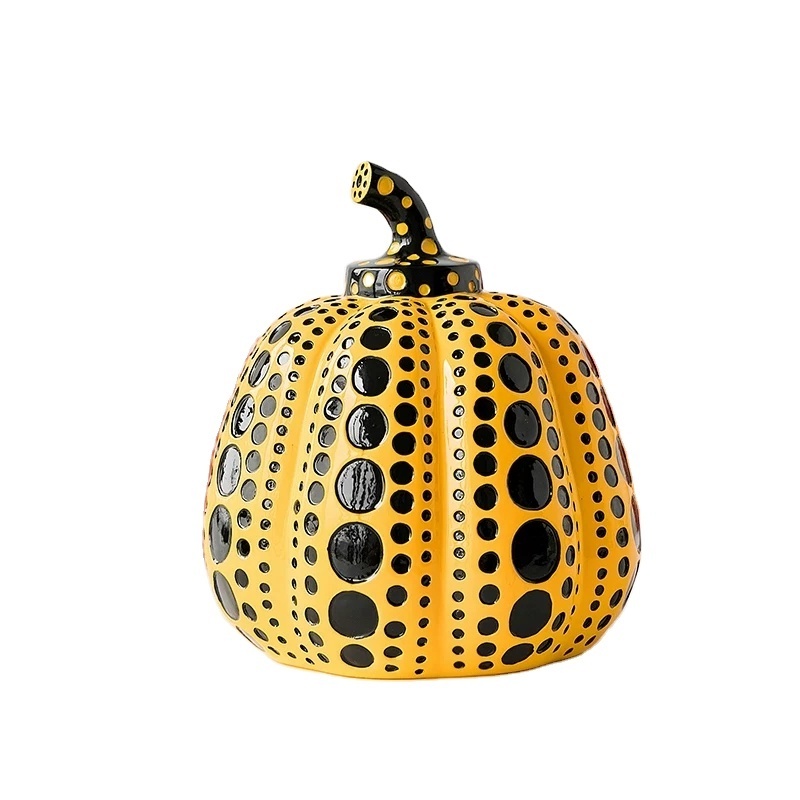 POP Art Home Decoration Painting Fiberglass Resin Pumpkin Sculpture POP Art