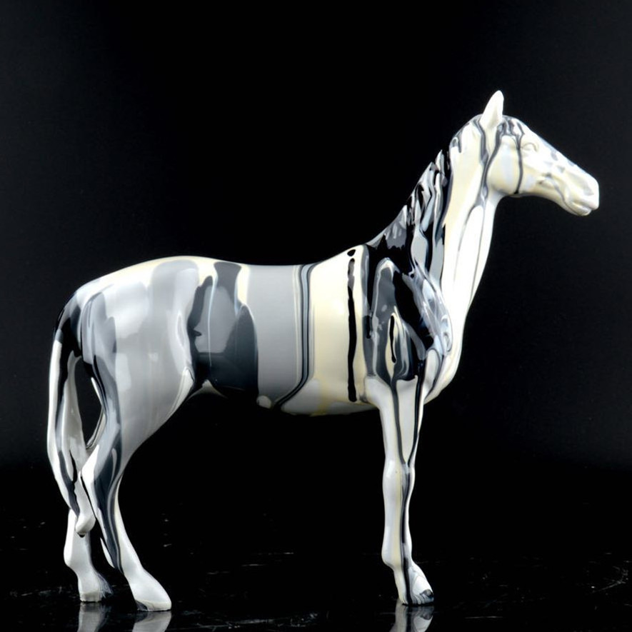 City Decoration Large Fiberglass Painted Animal Horse Statue Decoration