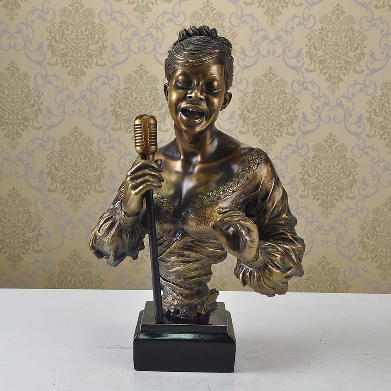 Custom your own Musician Figure Resin Custom Playing Guitar Figurine Metal Musician Sculpture