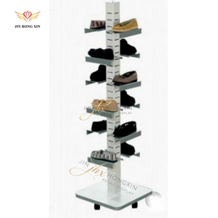 fashion metal adjustable shoe racks for sale rose gold stainless steel shoe display retail stand display for shoes