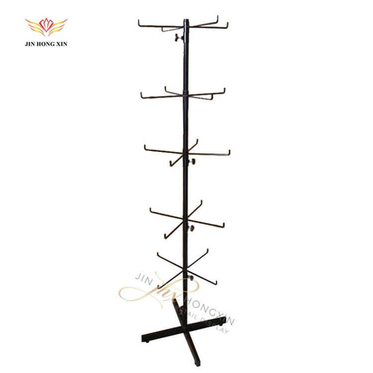 retail store stockings fixture steel wire grid wall floor stand universal socks gloves metal revolving display rack