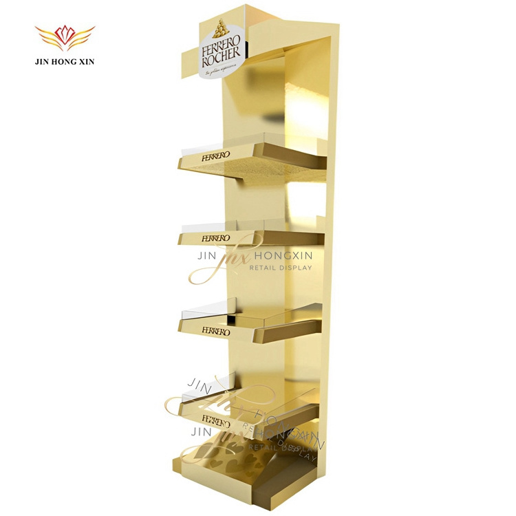 metal wire floor water bottle beverage drink stand used candy tea box bag display shelves for retail store supermarket