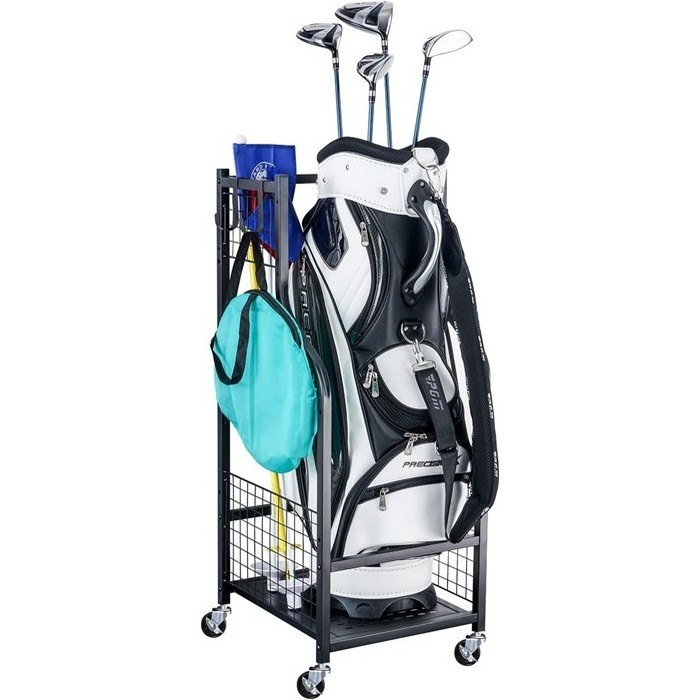 Adjustable Standard bowling Mount Gravity Frame Storage medical wall mounted ball golf bag rack stand