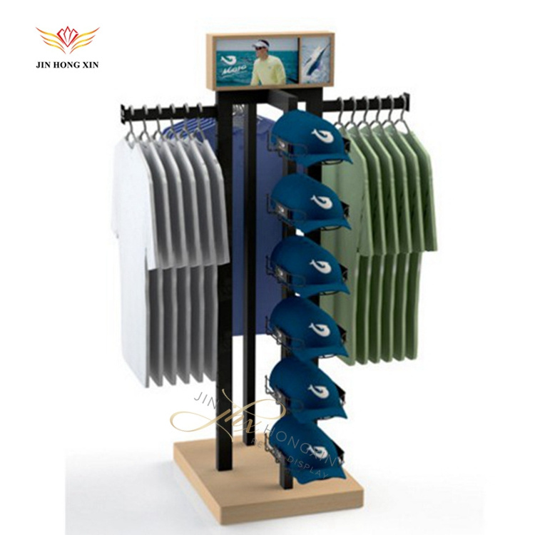 Hot Sale Black Powder Coated Display Rack Tabletop Metal Wire Stand For Retail Clothes Store Caps Hat Holder