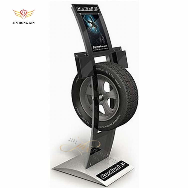 free standing retail store hot bike car auto wheels rim rack alloy wheel display stands