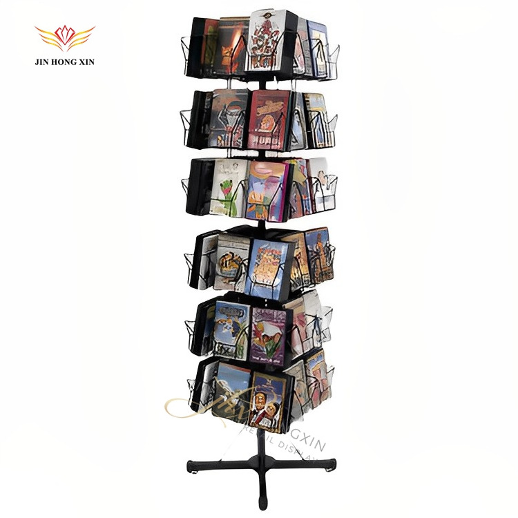 best price retail table top design metal counter display rack for greeting and gift cards