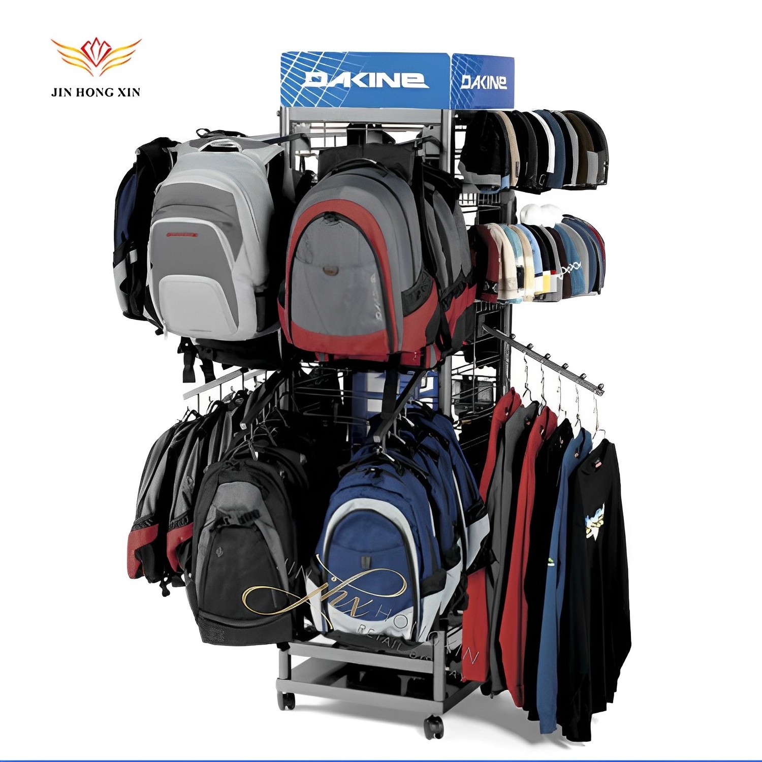 Customized Backpack Rack / Floor Bag Display Stand /Backpack Metal Holder