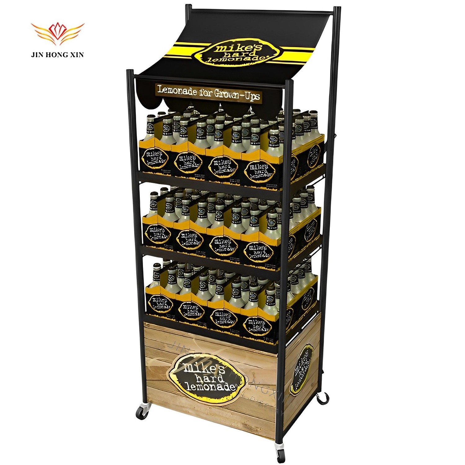 wholesale movable metal racks steel free standing floor glass under cabinet bar cart with wine rack