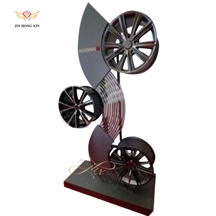 customized retail store metal steel wheel floor standing auto tyres display stand