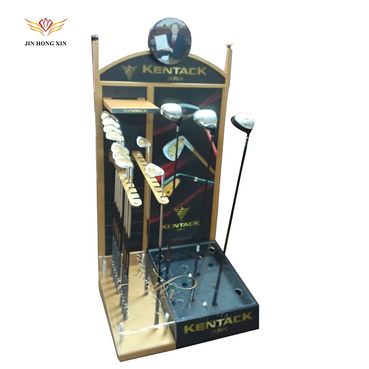 Hot sale golf bag display Provided by manufacturer yoga mat storage rack