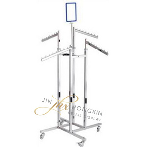 Custom Retail Shop Wholesale Metal Display Stand Steel Floor Stand for School Backpack Advertising Bag Rack