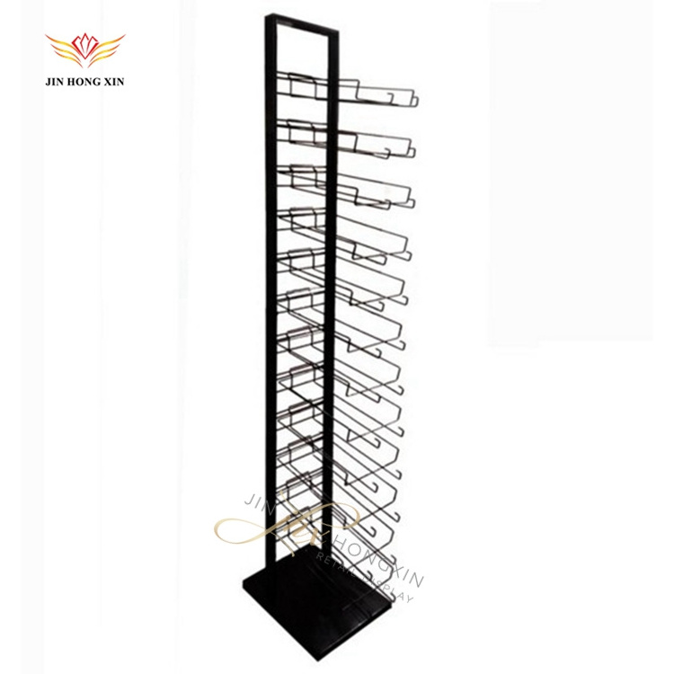 Hot Sale Black Powder Coated Display Rack Tabletop Metal Wire Stand For Retail Clothes Store Caps Hat Holder