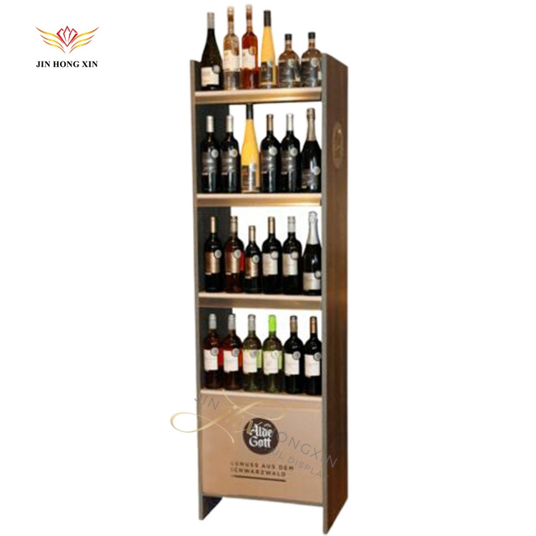 Retail POS POP up 3 tiers removable metal cube wine liquor drinks display rack stand