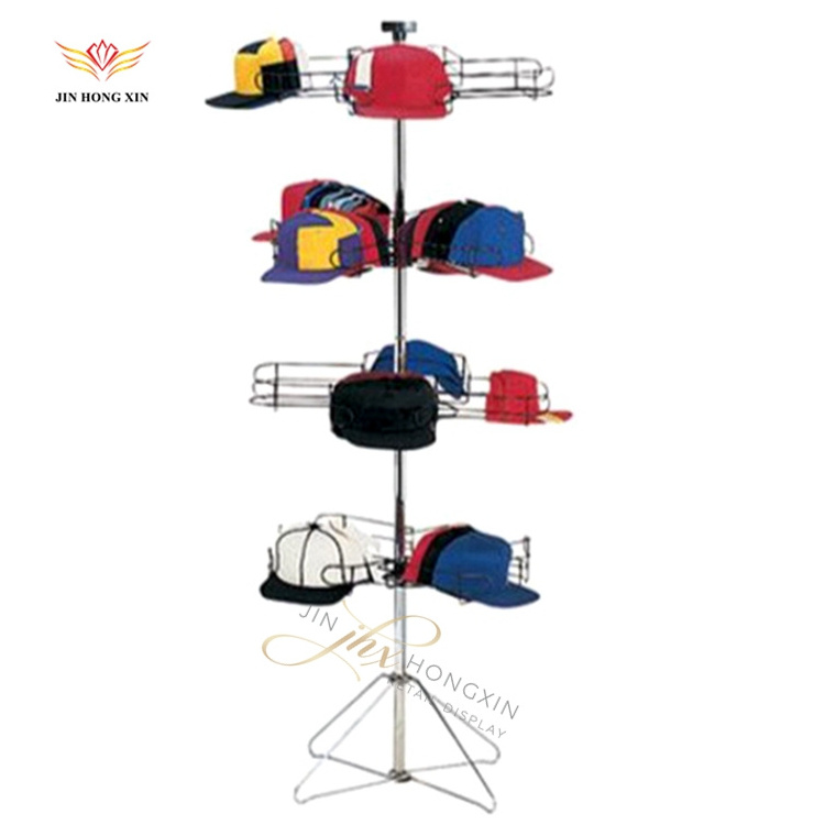 rotating wire metal hats rack baseball glove display stand for sale