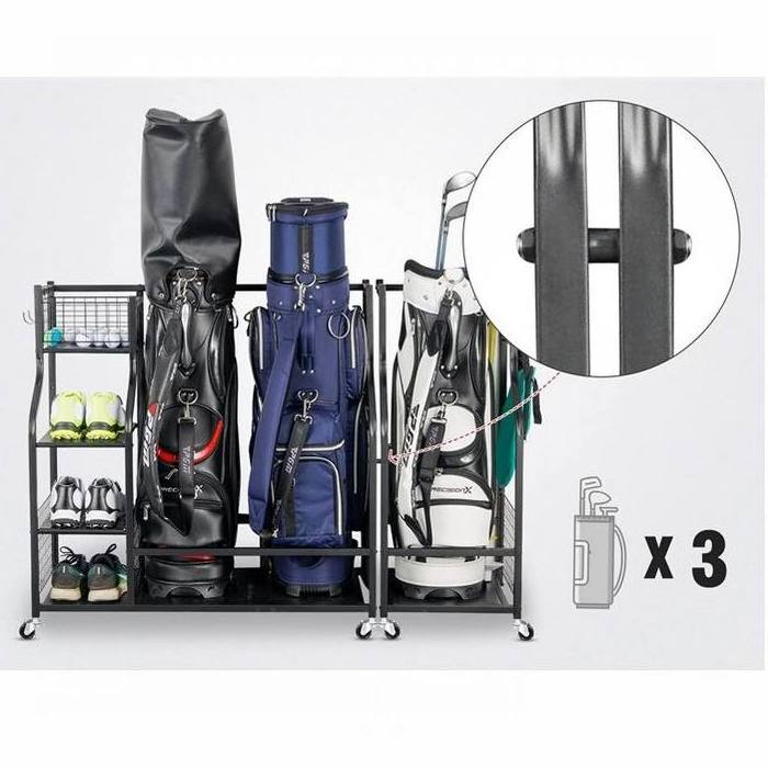 Adjustable Standard bowling Mount Gravity Frame Storage medical wall mounted ball golf bag rack stand