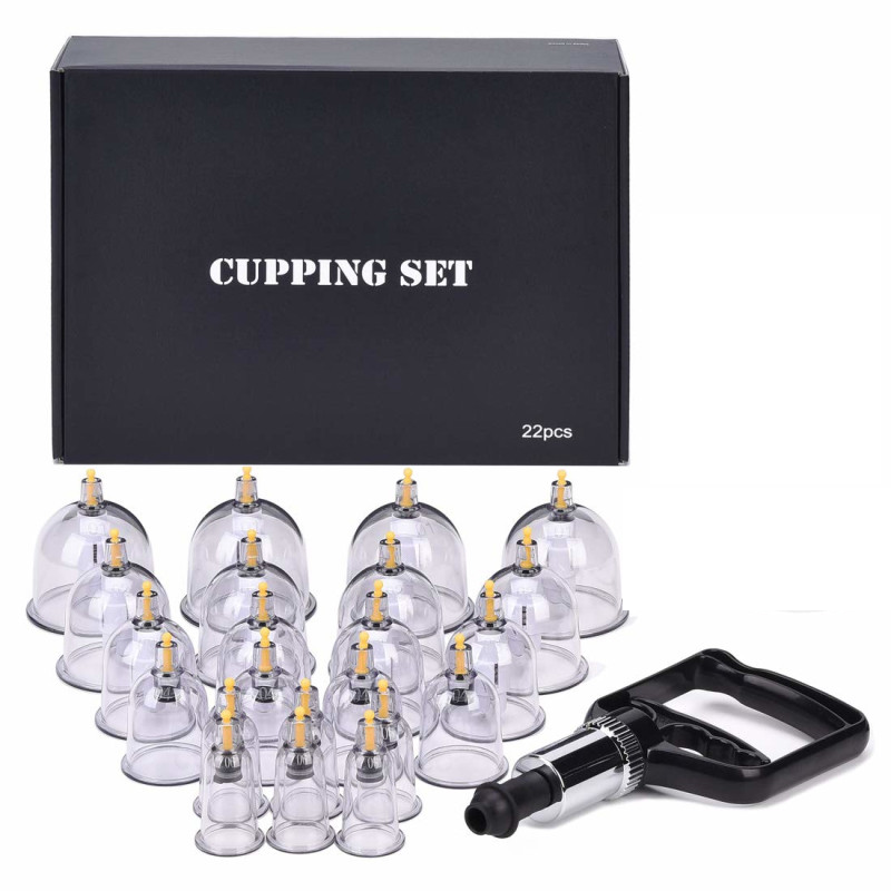 Professional Cupping Therapy Equipment Set  22 Cups Vacuum Cupping cans sucker Massager body cup thearapy