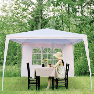 Cheap wholesale portable gazebo outdoor garden metal tent pop up canopy for patio backyard bbq grill wedding with customize LOGO