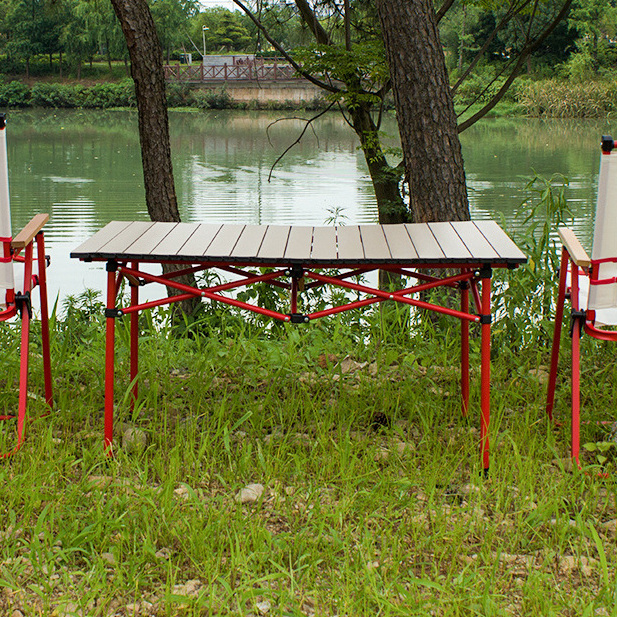 Portable Folding aluminum Camp kitchen outdoor with tables and chairs Set seats for portable Camping that fold up lightweight